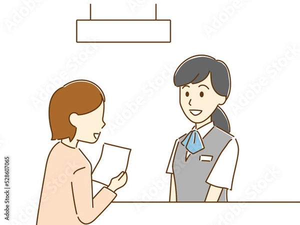 Obraz 受付・会計窓口のイラスト