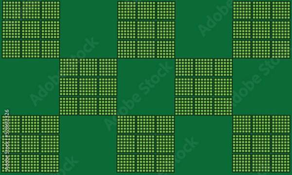 Fototapeta checkerboard vector image on green background