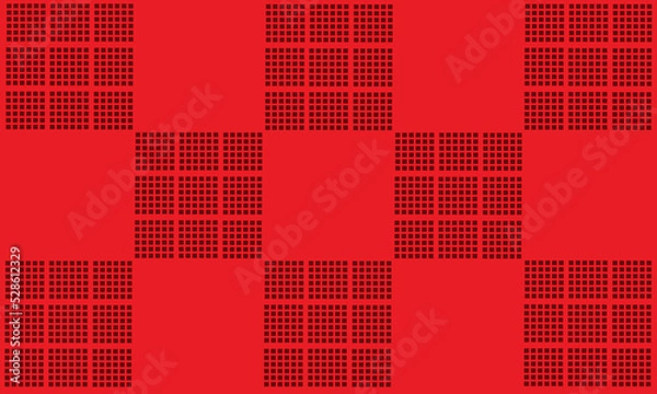 Fototapeta checkerboard vector image on red background