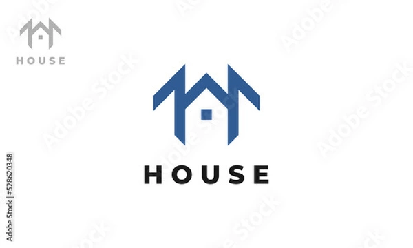 Fototapeta House Building Logo Design With Minimalist Concept, Vector Template