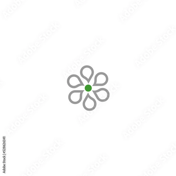 Obraz flower bulb talk icon logo vector