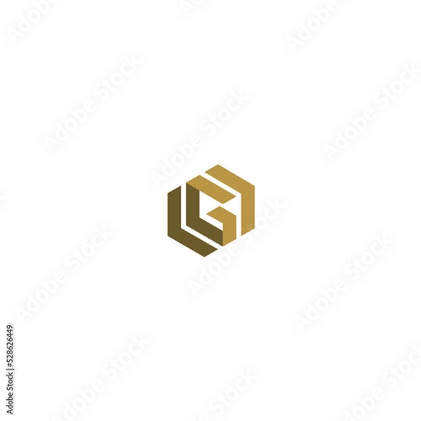 Fototapeta LGI Initial Letter Logo Vector