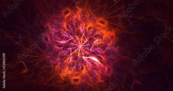 Fototapeta 3D rendering abstract circle light background