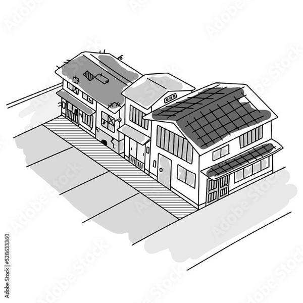 Obraz 道が狭く路地奥の建て替えが困難な古い家