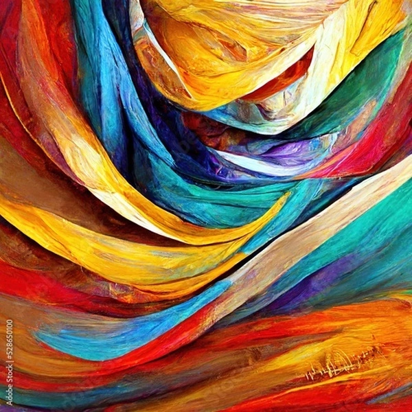 Obraz Hand drawn abstract artistic background. Oil painting on canvas. Colorful art, Modern Art. Colorful smears, modern acrylic painting.