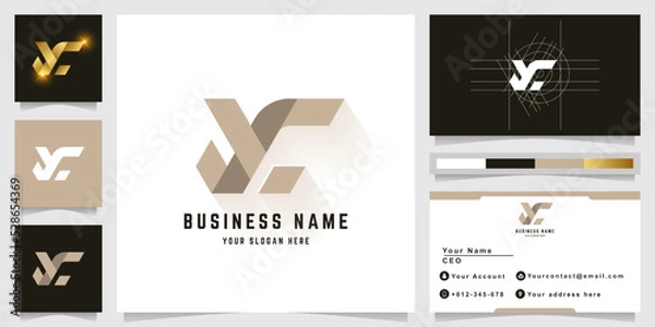 Obraz Letter YC or YLC monogram logo