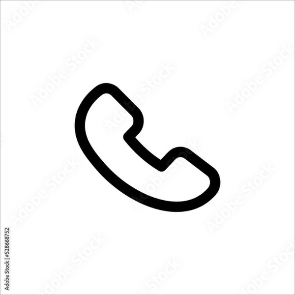 Fototapeta telephone handset icon background white
