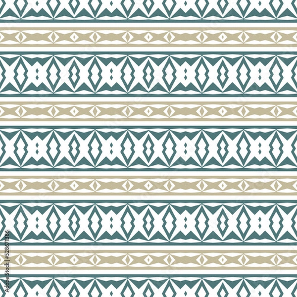 Fototapeta Geometric pattern. Seamless vector background. Ethnic graphic design.