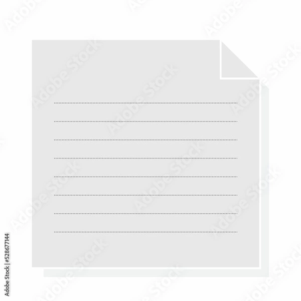 Fototapeta empty letter with dot line