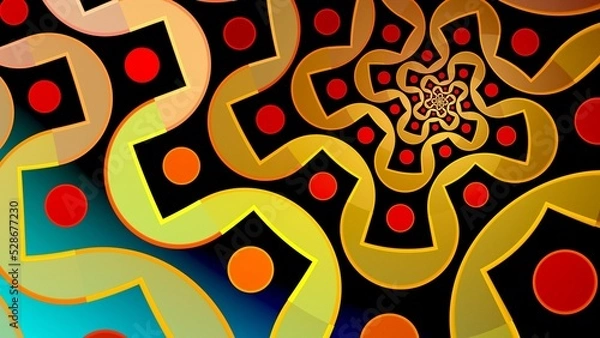 Obraz Symmetrical fractal flower, digital artwork for creative graphic