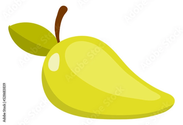 Fototapeta Mango icon. Exotic yellow fruit. Summer snack