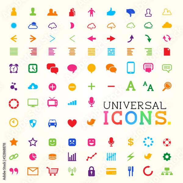 Obraz Colourful Icon Set