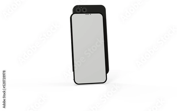Fototapeta smartphone  With Blank Screen in 3d