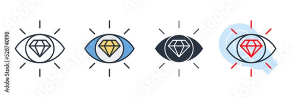 Obraz vision icon logo vector illustration. Eye symbol template for graphic and web design collection