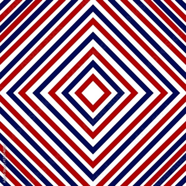Fototapeta Seamless pattern geometric pattern with stripes background seamless texture red and blue white modern graphic pattern