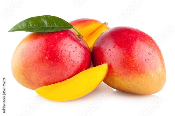 Obraz owoce mango na białym tle