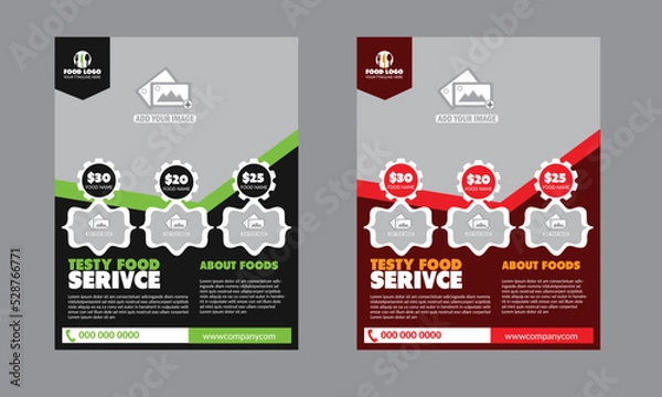 Obraz Fast Food Flyer Design Template