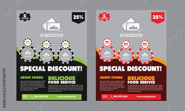 Obraz Fast Food Flyer Design Template