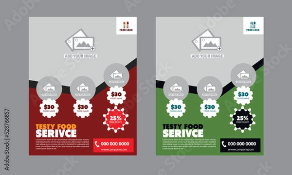 Obraz Fast Food Flyer Design Template