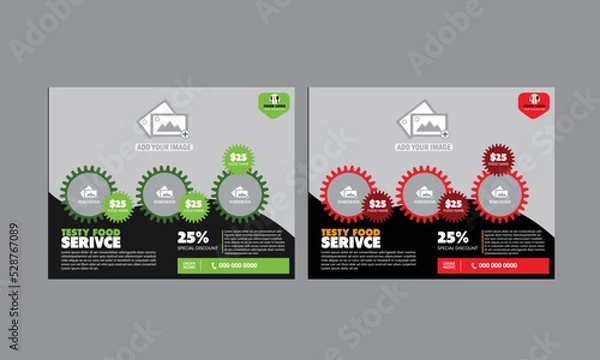 Obraz Fast Food Flyer Design Template