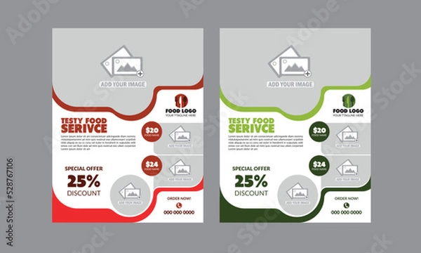 Obraz Fast Food Flyer Design Template