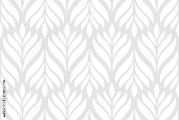 Obraz Geometric seamless pattern with leaves. Abstract floral background. Vector illustration.