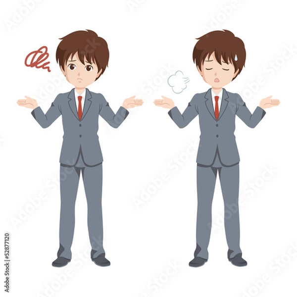 Fototapeta 男性/困る