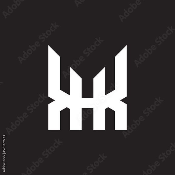 Obraz KH HK Letter log vector image