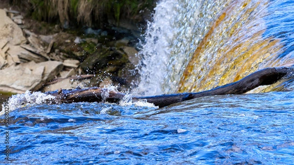 Obraz Waterfall in Estonia. Jagala the highest natural cascade in Estonia. close up