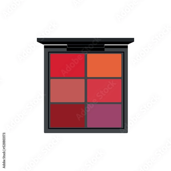 Obraz cream lipstick with multi red pink orange colour palate or blush on palette
