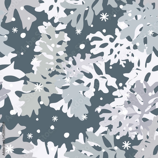 Obraz Christmas and Happy New Year seamless pattern. Vector design template.