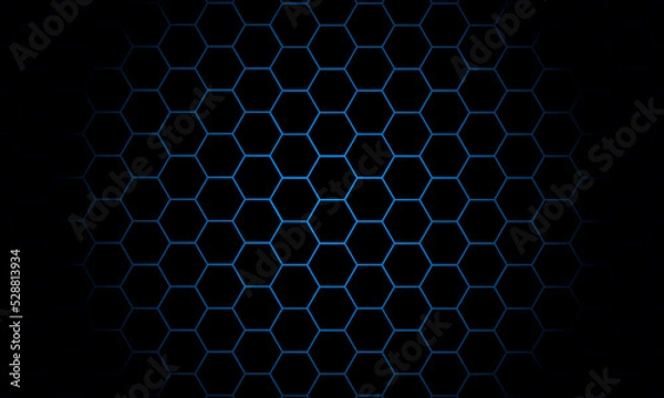 Fototapeta Hexagonal technology pattern mesh background