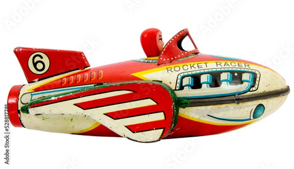 Obraz retro rocket toy transparent 