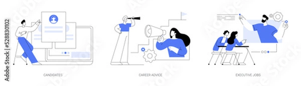 Fototapeta Career opportunity abstract concept vector illustrations.