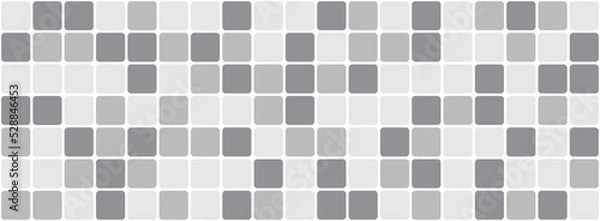 Fototapeta Ceramic square tile pattern banner background design vector. Floor texture wallpaper.