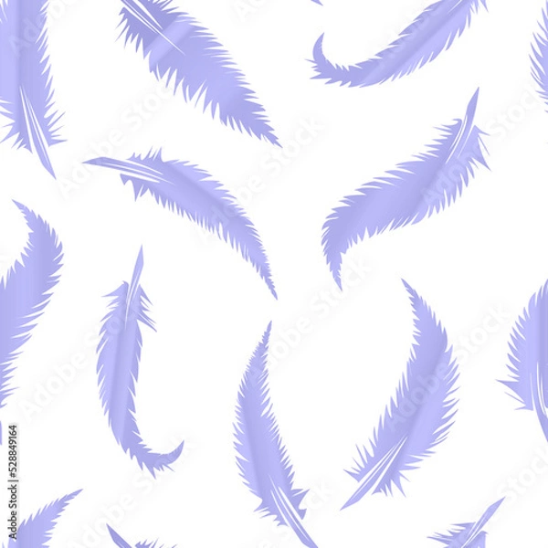 Fototapeta feathers gradient vector seamless pattern