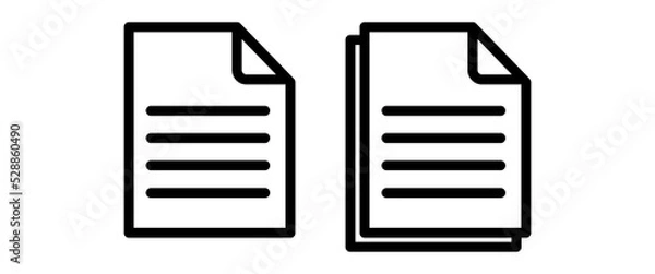Fototapeta A set of simple file, document, note icons. Good for any project.
