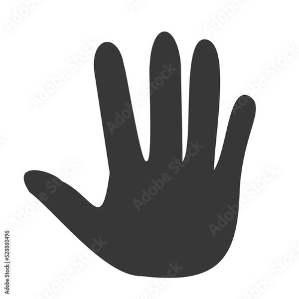 Obraz 手のひら　シルエット