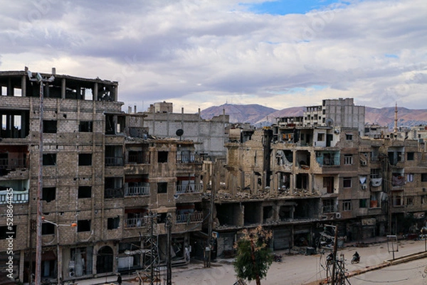 Fototapeta houses in the city