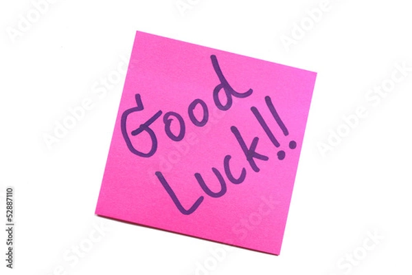 Obraz Sticky note with text "Good Luck"
