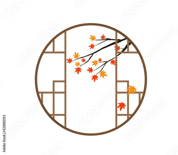 Fototapeta 대한민국의 전통일러스트 문창살