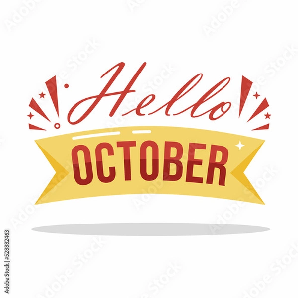 Fototapeta Hello october design element