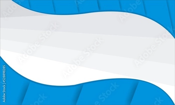 Fototapeta blue and white curved lines with gradient up and down