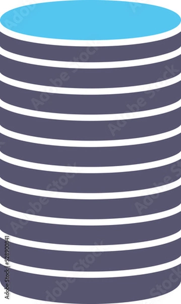 Fototapeta Stack of Coins Vector Icon