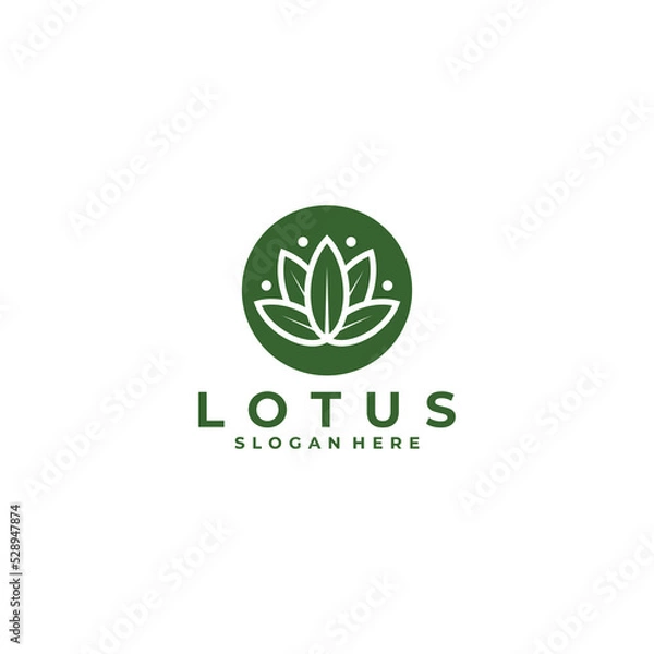 Fototapeta lotus logo vector design illustration