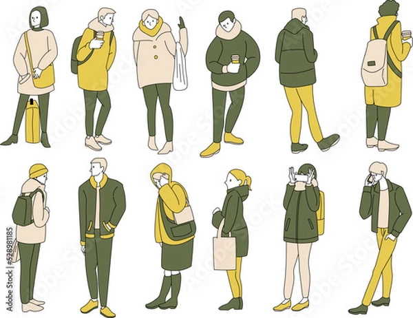 Obraz 街の人々（秋）