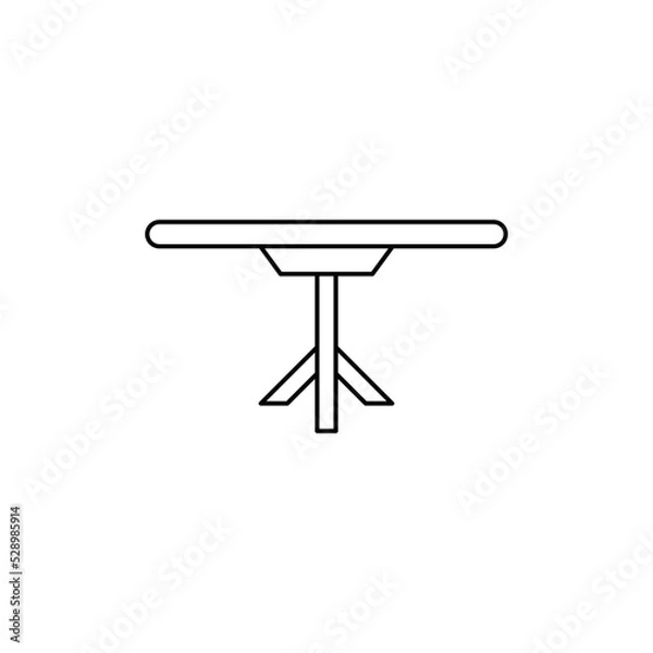 Fototapeta Dinning table icon in line style icon, isolated on white background