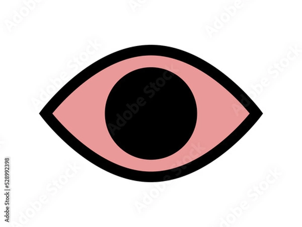 Obraz red eye icon (editable strokes)