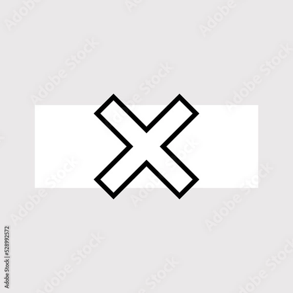 Fototapeta x (editable strokes)