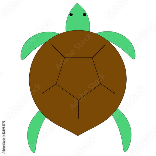 Obraz Sea turtle icon. Turtle animal top view filled vector sign. graphic sea turtle. vector illustration of sea turtle.